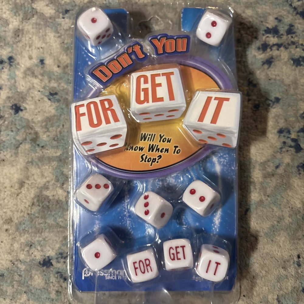 Don't You Forget It Dice Game Pressman Kids Adult Game 2+ Players NEW SEALED